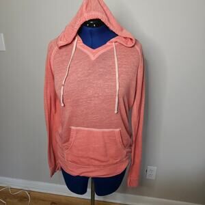 Mossimo Peach Lightweigtht Shear Pullover Hoodie with Pockets Size XL